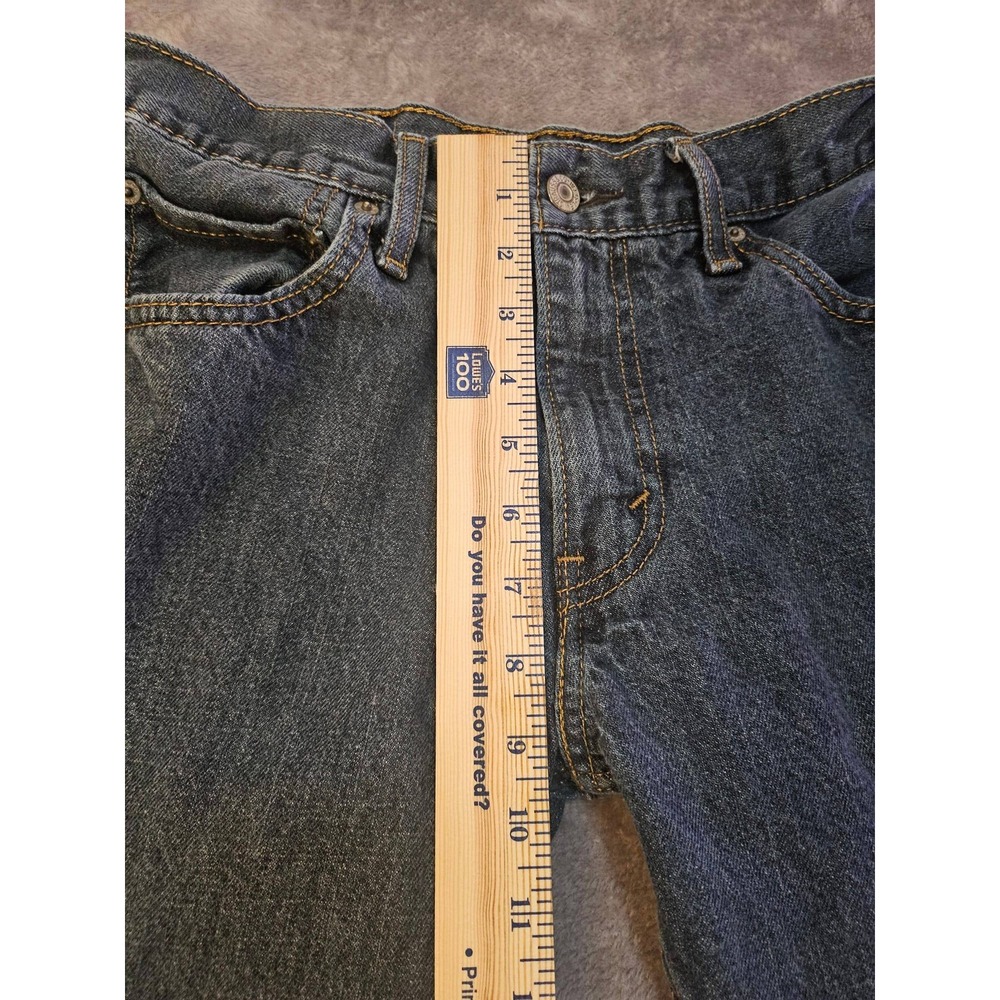Levis 527 Slim Bootcut Jeans Mens 32x34 Dark Wash Denim Blue - Picture 7 of 11